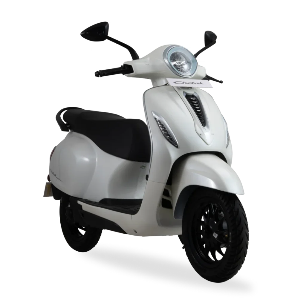 Bajaj Chetak 3001 in pristine white color
