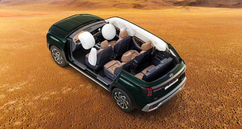 hyundai-alcazar-6-airbags-safety-view Alcazar SUV में 6 एयरबैग्स के साथ टॉप व्यू सेफ्टी लुक