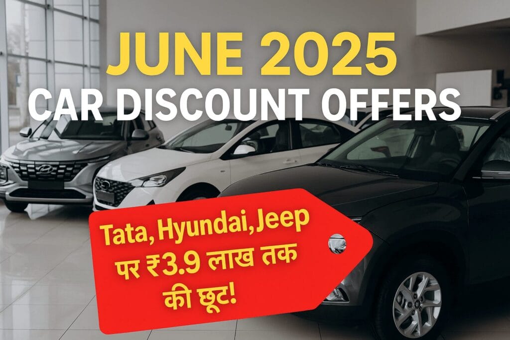June 2025 Car Discount Offers тАУ Tata, Hyundai, Jeep рдЧрд╛рдбрд╝рд┐рдпреЛрдВ рдкрд░ тВ╣3.9 рд▓рд╛рдЦ рддрдХ рдХреА рдЫреВрдЯ
