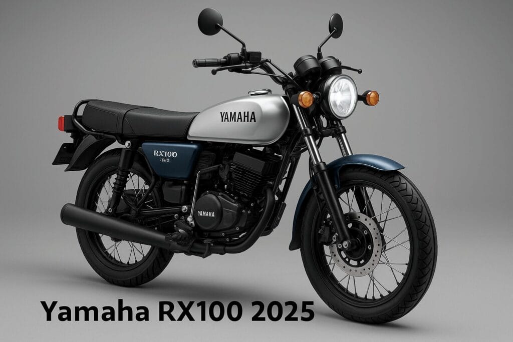 Yamaha RX100 2025 सिल्वर-ब्लू डुअल टोन में, मॉडर्न और क्लासिक का परफेक्ट फ्यूज़न